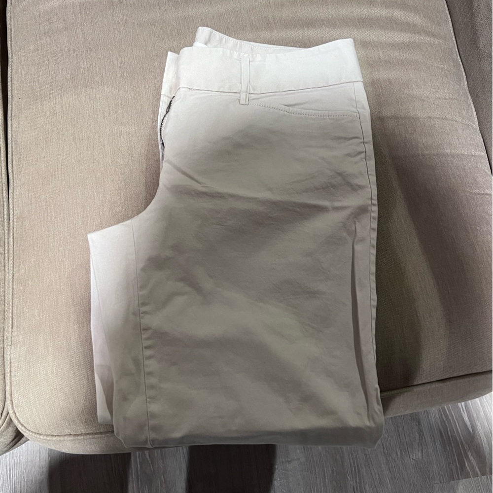 Loft cropped tan pants